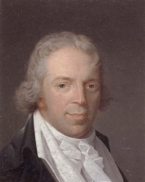 unknow artist Portrait of a man,head and shoulders,wearing a grey jacket and a white cravat oil painting image